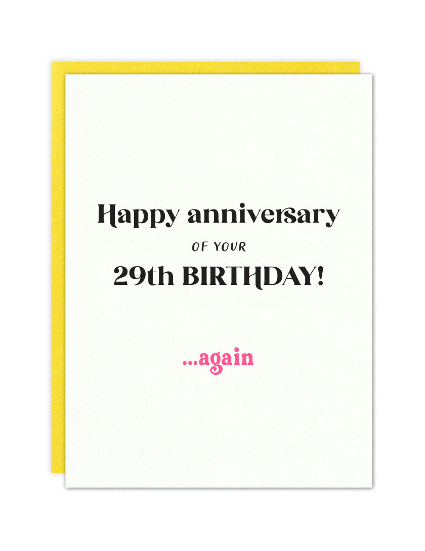29th birthday anniversary