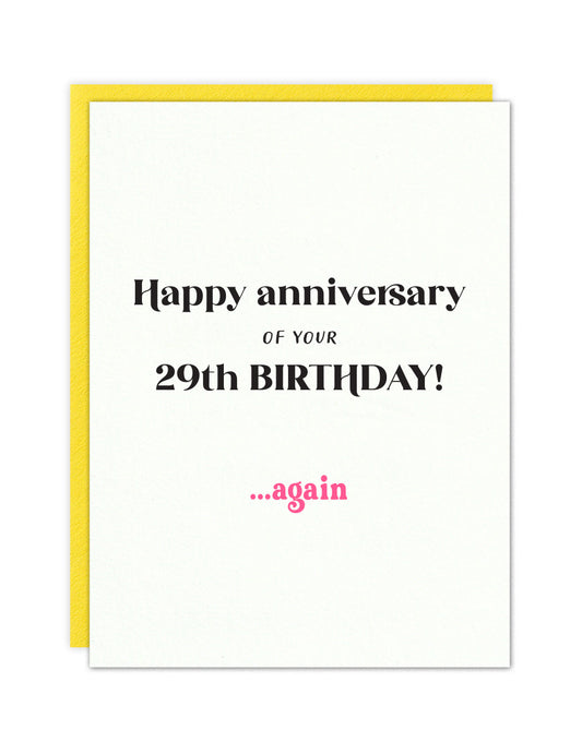 29th birthday anniversary