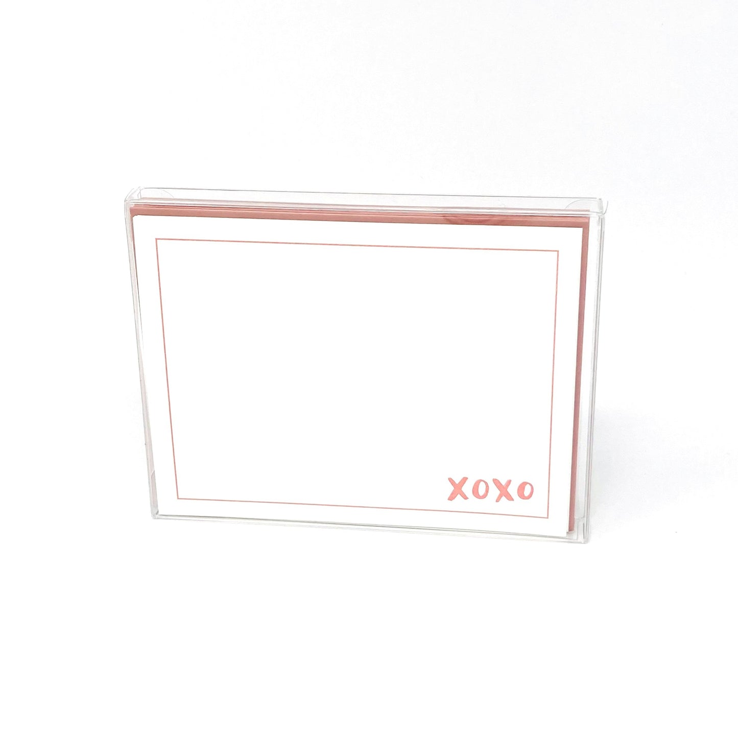 XOXO - Box of 6 letterpress flat notecards