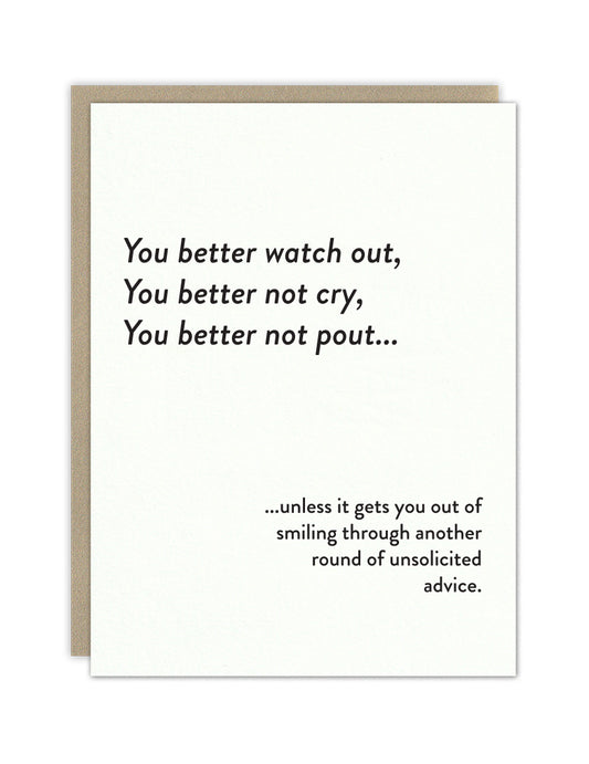 You better not...